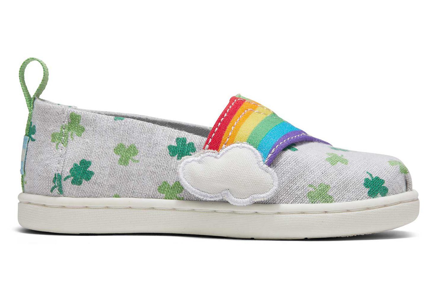 Toms Espadryle Dziecięce Szare - Alpargata Tiny Lucky Clovers - 16UHIKLGZ